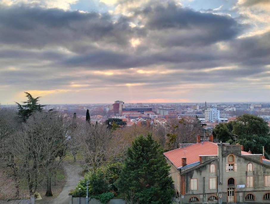 Charmant Logement, Vue Sur Toulouse 1 Min Du Metro Bagian luar foto